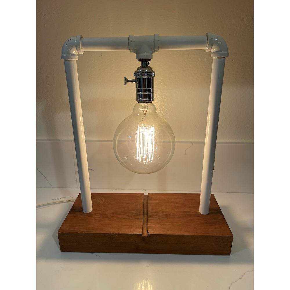 Retro Industrial Pipe Lamp With Edison Bulb